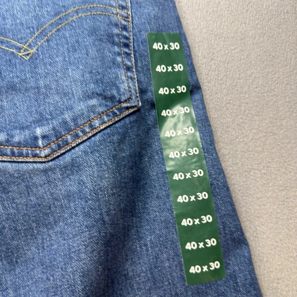 Levis 505 Regular Fit Straight Leg Jeans Men 40x30 (FIt 40x29) Blue Denim Casual